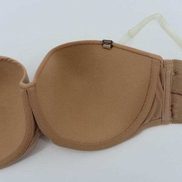 Victorias Secret 32DD Body Victoria Lined Strapless Beige Underwire Bra Women - Picture 9 of 15